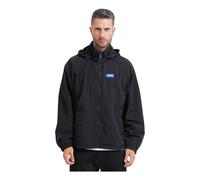 Hooded Full-Zip Jacket with Chest Logo - male - Hugo - Light Jackets - Black - L - Jackets L