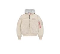 Alpha Industries MA-1 TT Hood Two Tone Cold Weather Bomber Jacket for Men Size L - organic beige