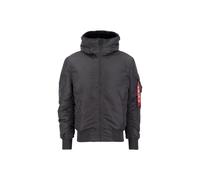 Alpha Industries MA-1 Hooded Bomber Jacket for Men Size M - vintage grey