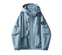 Hooded Jacket For Women Zip Up Drawstring Long Sleeve Sweatshirt With Pockets Ladies Casual Workout Active Hoodie Blue Womens Workout Tops L