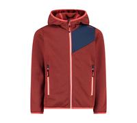 Hooded jacquard knit fleece for girls CMP Bleu 6 ans