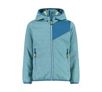 Hooded jacquard knit fleece for girls CMP Bleu 5 ans