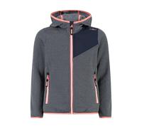 Hooded jacquard knit fleece for girls CMP Bleu 5 ans
