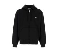 Carhartt WIP - Comfortable hooded sweatshirt - Hooded Mack Jacket Sweat Black Wax for Men - Size S Black S