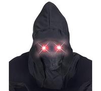 Hooded Mask W/ Red Fade-In Fade-Out Light-Up Eyes Halloween Fancy Dress Costume Accessory