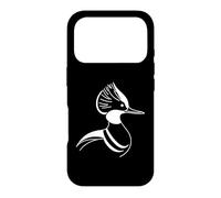 Hooded Merganser Line Art Birdwatcher Case for iPhone 17 Pro