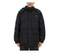 Hooded Puffer in Nylon with Tonal Fox Head Patch - male - Maison Kitsuné - Winter Jackets - Black - XL - Jackets XL