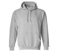 Hooded Pullover Sweat Shirt Heavy Blend 50/50 7.75 oz. by Gildan (Style# 18500) - grey - S