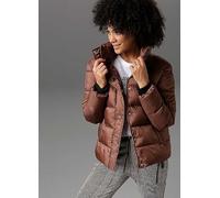 Hooded Quilted Jacket by Aniston Cinnamon