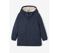 Hooded Sherpa-Lined Parka for Boys black