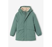 Hooded Sherpa-Lined Parka for Boys sage green