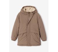 Hooded Sherpa-Lined Parka for Boys taupe