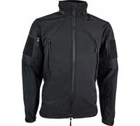 Hooded Softshell Jacket Water Resistant Highlander Tactical Army Black green