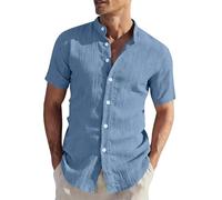 Hooded Splice Sleeveless Open Split Tank Vest for Men, Functional Face Cover Button Detail Roomy Silhouette Sports Training Daily Casual Outer Blouse(1A-Sky Blue, XXL)