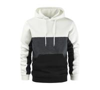 Hooded Sweaters For Men Uk Mens Fleece Hoodies Patchwork Comfy Sweatshirts Drawstring Hooded Sweatshirts With Kangaroo Pocket Jumper Comfortable Hoody Casual Work Wear Contrast Color Sweatshirt