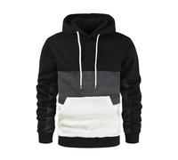 Hooded Sweaters For Men Uk Mens Fleece Hoodies Patchwork Comfy Sweatshirts Drawstring Hooded Sweatshirts With Kangaroo Pocket Jumper Comfortable Hoody Casual Work Wear Contrast Color Sweatshirt