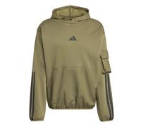 adidas Men's City Tech Utility Fleece Hoodie Sweatshirt, olive strata, M