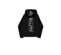 Hooded sweatshirt Alpha Industries Backprint Mirror Noir L
