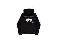 Hooded sweatshirt Alpha Industries Label Back Print Noir L