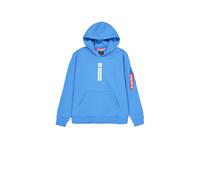 Alpha Industries Alpha Puff Print Hoodie for Men Size S - mediteranian blue