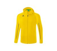Erima Liga Star Training Jacket with Hood, Yellow/Black, 3XL