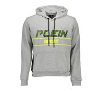 Hooded Sweatshirt Grey Long Sleeve - male - Plein Sport - Long Sleeve Training Tops - Gray - S - Sport S