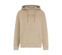 Hooded sweatshirt Guess Textured Patch Logo Beige XS