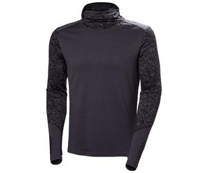Hooded sweatshirt Helly Hansen LIFA MERINO MIDW BLC HOODIE (BLACK GRAPE ARC REFLECT AO) men