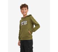 Hooded sweatshirt Jack & Jones Dust in khaki green for children. - 176