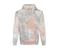 AWDis Just Hoods JH022 Tie Dye Hoodie Grey Pink Marble L Size: L, Colo L