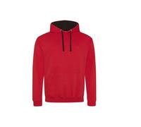 Hooded sweatshirt Just Hoods Varsity Rouge L