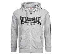 Lonsdale Bigton Full Zip Sweatshirt Grey L Men
