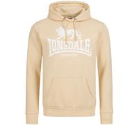 Lonsdale Men's Sherborne Hooded Sweatshirt, Beige/White, XXL