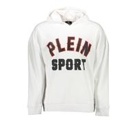 Hooded Sweatshirt- male- Plein Sport- Long Sleeve Training Tops- White- M- Sport M