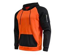 Hooded Sweatshirt Mens, Mens Hooded Sweatshirt, Sweatshirts Long Sleeve Sweater Drawstring Hoody Pullover Solid Color Sports Hooded Fall Winter Loose Fit Pullover
