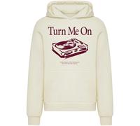 Hooded Sweatshirt Mister Tee Turn Me On Record Player Fluffy Beige 5XL