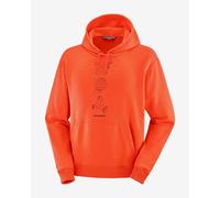 Hooded sweatshirt Salomon Worthy, bright orange - L