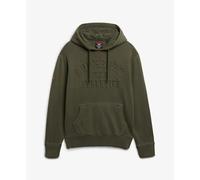 Hooded sweatshirt Superdry Athletic Emboss Relaxed Vert 3XL