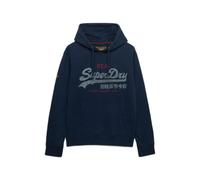 Superdry Mens 'Vintage' Relaxed Hooded Sweater Jumper, (Heritage - Deep Sea Blue Marl M2014568A), L