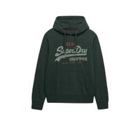 Superdry Mens 'Vintage' Relaxed Hooded Sweater Jumper, (Heritage - Denver Green Marl), XL