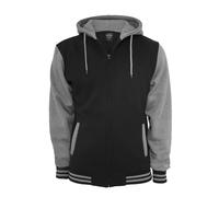 Urban Classics Sweatshirt 2-Tone Zip Hooded Black Men XS