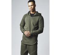 Hooded sweatshirt Urban Classic pleat leeve terry Vert M