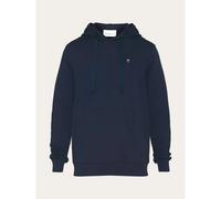 Hooded sweatshirt with badge KnowledgeCotton Apparel Arvid Basic Bleu M