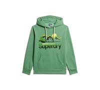 Hooded sweatshirt with pattern Superdry Great Outdoors Vert S