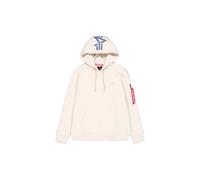 Hooded sweatshirt with print on the back Alpha Industries Blanc XL