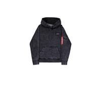 Hooded sweatshirt with print on the back Alpha Industries Vintage Noir XS