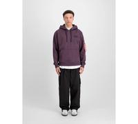 Hooded sweatshirt with print on the back Alpha Industries Violet M