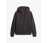 Superdry Women's Borg Lined Zip Hoodie, Bison black, 14