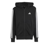 adidas Unisex Kids Essentials Full Zip Hoodie Sweatshirt, Black/White, 13-14 Years
