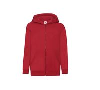 Hooded sweatshirt with zipper Fruit of the Loom Classic Rouge 7/8 ans